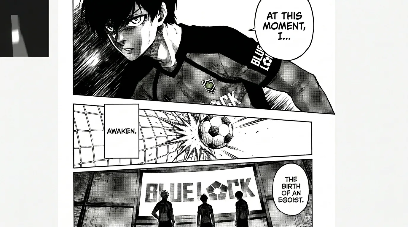 Manga page with AI-translated English text in speech bubbles