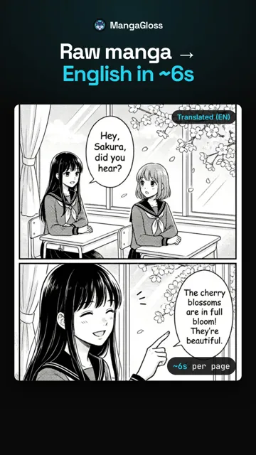 Raw manga to English in 6 seconds