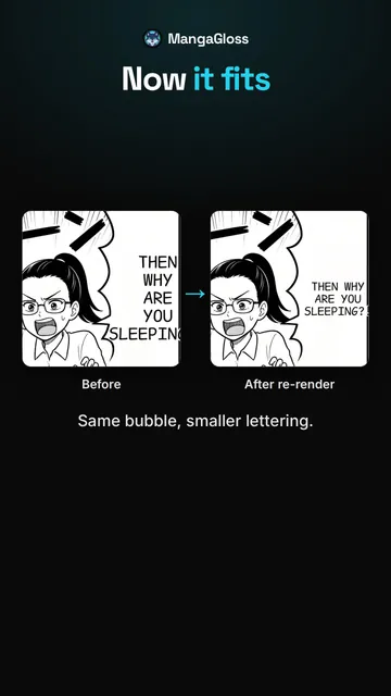 Text too long for the manga bubble? Fix it in one click