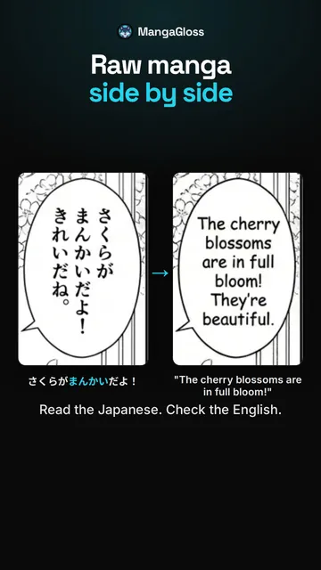 Read raw manga side by side with English