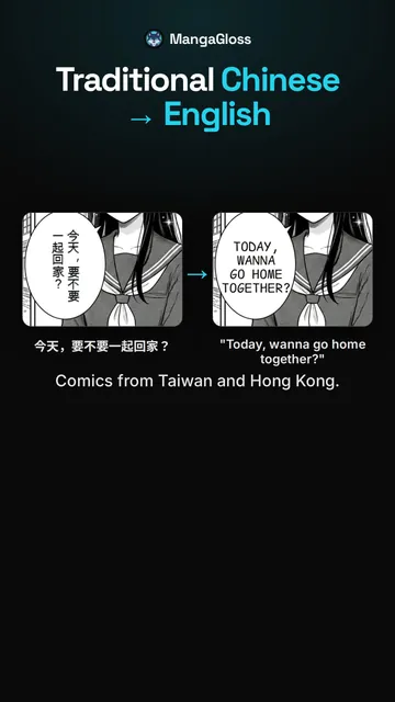 Traditional Chinese manga to English, page by page