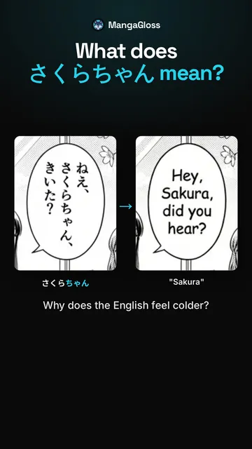 What does "Sakura-chan" really mean?